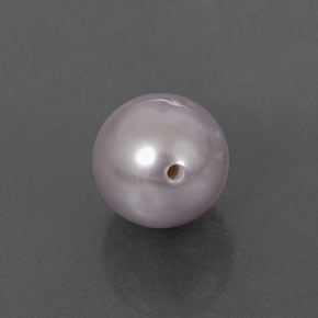 perle Argent naturelle Sphère / Boule, 2.59 ct, Opaque
