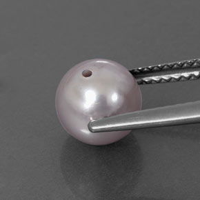 perle Argent naturelle Sphère / Boule, 2.59 ct, Opaque