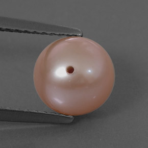 Perle rose naturelle sphère / boule, 3,13 ct, opaque