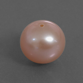 Perle rose naturelle sphère / boule, 3,13 ct, opaque