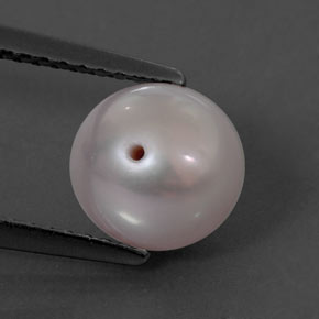 Perle rose naturelle sphère / boule, 3,13 ct, opaque