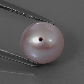Perle rose naturelle sphère / boule, 3,64 ct, opaque