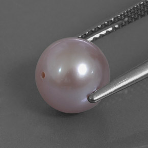 Perle rose naturelle sphère / boule, 3,64 ct, opaque