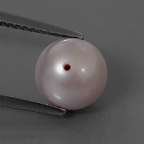 Perle rose naturelle sphère / boule, 3,42 ct, opaque