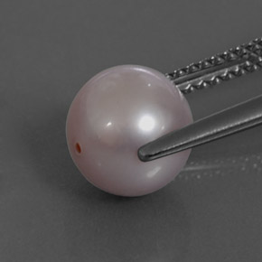 Perle rose naturelle sphère / boule, 3,42 ct, opaque