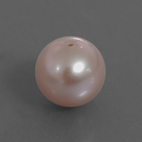 Perle rose naturelle sphère / boule, 3,39 ct, opaque