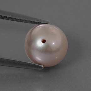 Perle rose naturelle sphère / boule, 2,97 ct, opaque