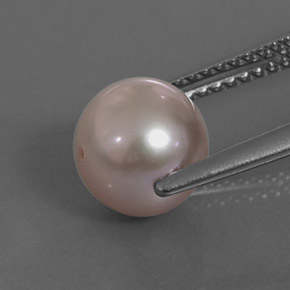 Perle rose naturelle sphère / boule, 2,97 ct, opaque