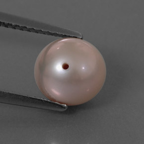 Perle argenté naturelle sphère / boule, 3,16 ct, opaque