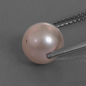 Perle argenté naturelle sphère / boule, 3,16 ct, opaque