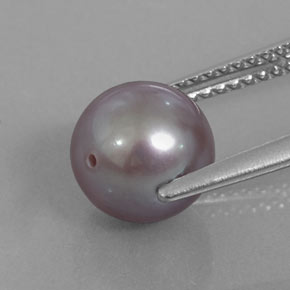 Perle rose naturelle sphère / boule, 3,44 ct, opaque