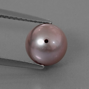 Perle rose naturelle sphère / boule, 2,96 ct, opaque