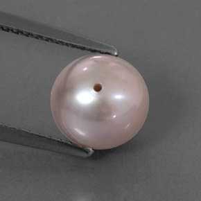 Perle rose naturelle sphère / boule, 3,35 ct, opaque