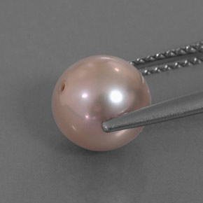 Perle rose naturelle sphère / boule, 3,31 ct, opaque