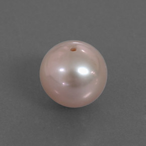 Perle rose naturelle sphère / boule, 2,91 ct, opaque