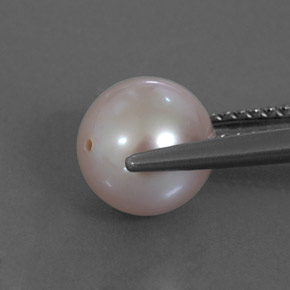 Perle rose naturelle sphère / boule, 3,25 ct, opaque