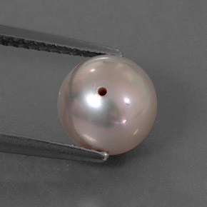 Perle rose naturelle sphère / boule, 3,37 ct, opaque