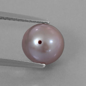 Perle rose naturelle sphère / boule, 3,52 ct, opaque