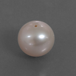 Perle rose naturelle sphère / boule, 3,30 ct, opaque