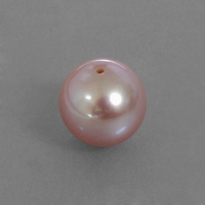 Perle rose naturelle sphère / boule, 2,88 ct, opaque