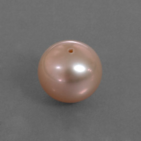 Perle rose naturelle sphère / boule, 3,21 ct, opaque