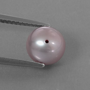Perle rose naturelle sphère / boule, 3,00 ct, opaque