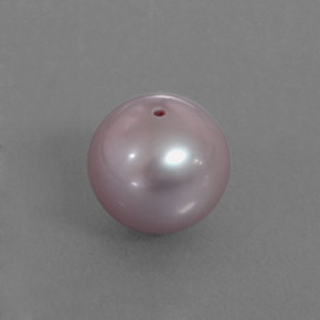 Perle rose naturelle sphère / boule, 3,00 ct, opaque