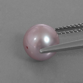 Perle rose naturelle sphère / boule, 3,00 ct, opaque