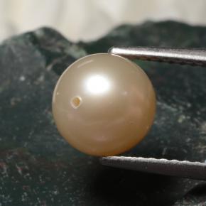 Perle rose naturelle sphère / boule, 3,43 ct, opaque