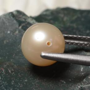 Perle rose naturelle sphère / boule, 3,43 ct, opaque