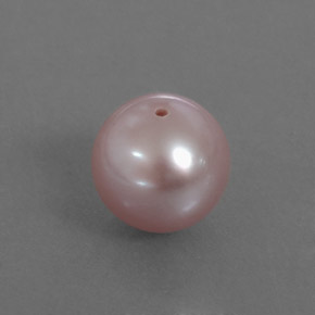 Perle rose naturelle sphère / boule, 3,11 ct, opaque