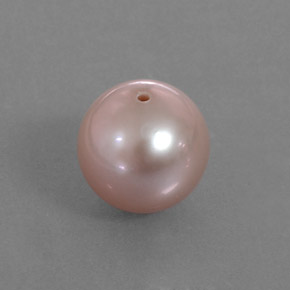 Perle rose naturelle sphère / boule, 3,37 ct, opaque