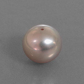 Perle gris naturelle sphère / boule, 3,53 ct, opaque