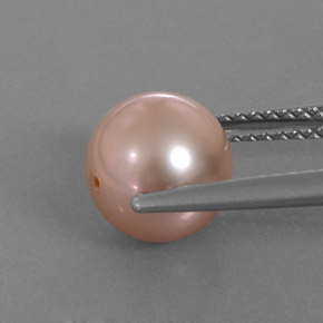 perle Argent Rose naturelle Sphère / Boule, 3.53 ct, Opaque