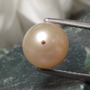 Perle gris naturelle sphère / boule, 3,52 ct, opaque
