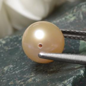 Perle gris naturelle sphère / boule, 3,52 ct, opaque