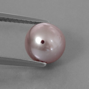 Perle rose naturelle sphère / boule, 3,32 ct, opaque