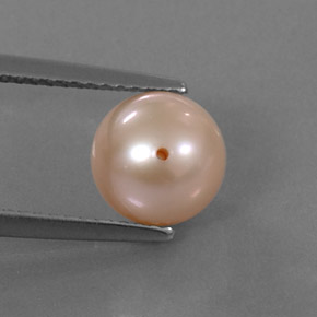Perle rose naturelle sphère / boule, 2,91 ct, opaque