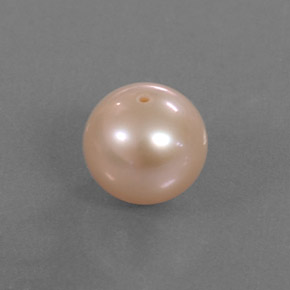 Perle rose naturelle sphère / boule, 2,91 ct, opaque