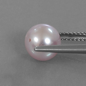 Perle rose naturelle sphère / boule, 3,05 ct, opaque