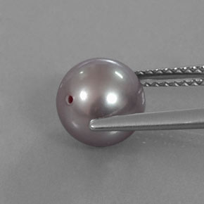 perle Argent Rosâtre naturelle Sphère / Boule, 3.30 ct, Opaque