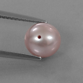 Perle rose naturelle sphère / boule, 3,08 ct, opaque