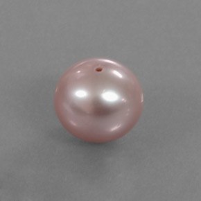 Perle rose naturelle sphère / boule, 3,08 ct, opaque