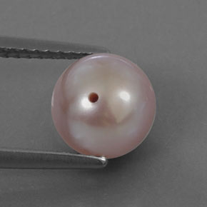 Perle rose naturelle sphère / boule, 3,21 ct, opaque