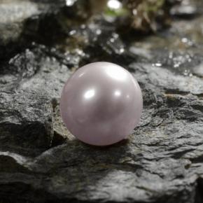 Perle rose naturelle sphère / boule, 3,13 ct, opaque