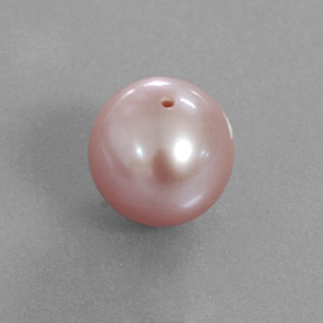 Perle rose naturelle sphère / boule, 3,47 ct, opaque