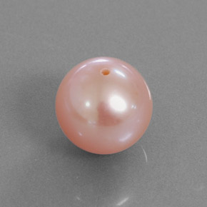 Perle rose naturelle sphère / boule, 3,54 ct, opaque