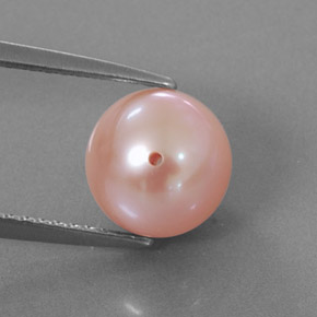 Perle rose naturelle sphère / boule, 3,54 ct, opaque