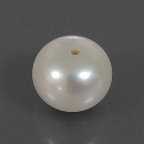 Perle blanc naturelle sphère / boule, 3,95 ct, opaque
