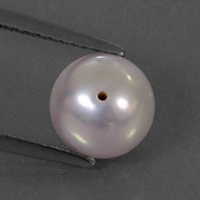 Perle rose naturelle sphère / boule, 3,03 ct, opaque